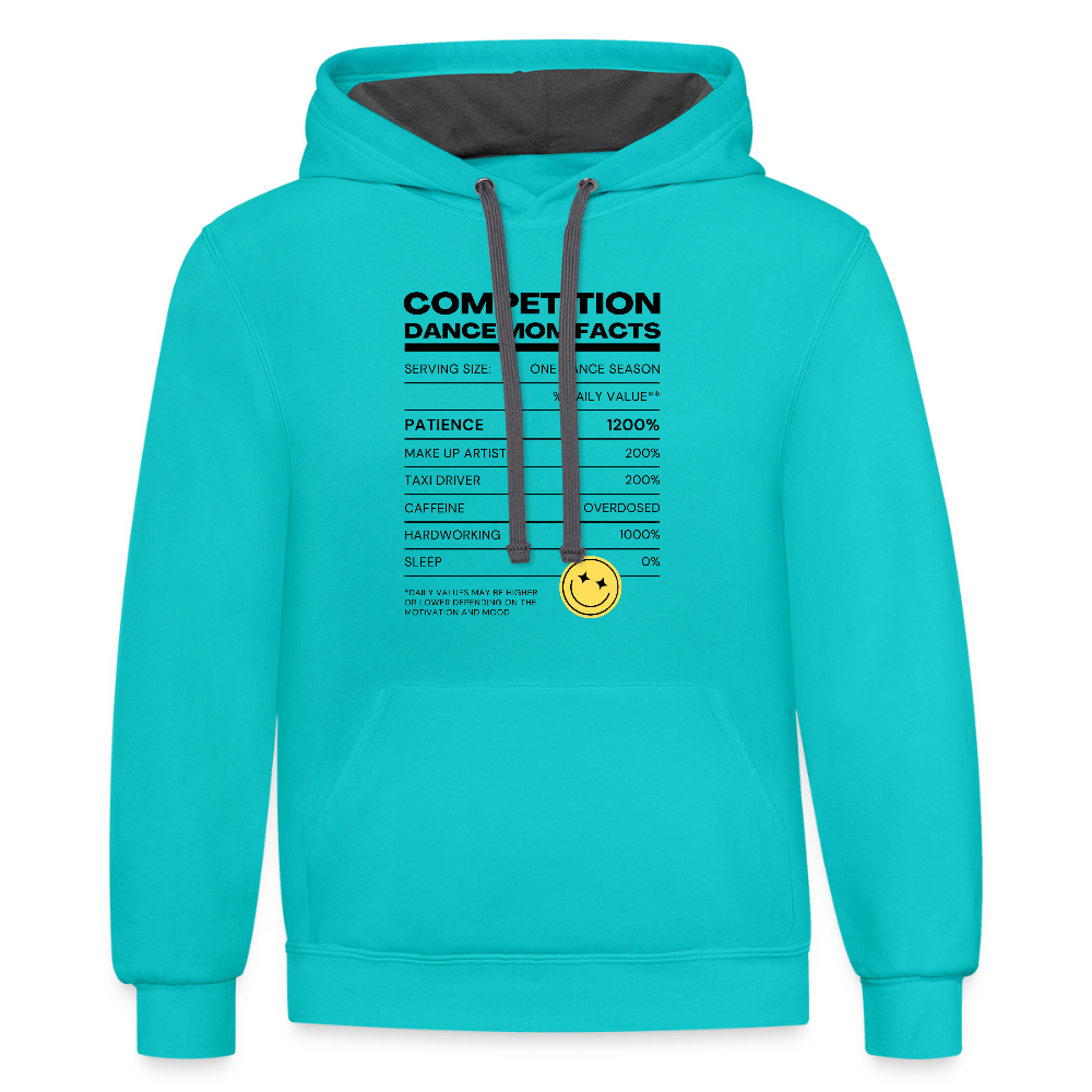 Contrast Hoodie - scuba blue/asphalt