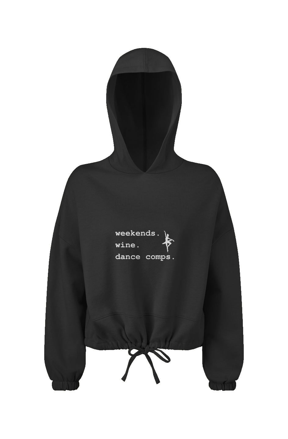 Ladies&amp;#39; Cropped Oversize Hooded Sweatshirt